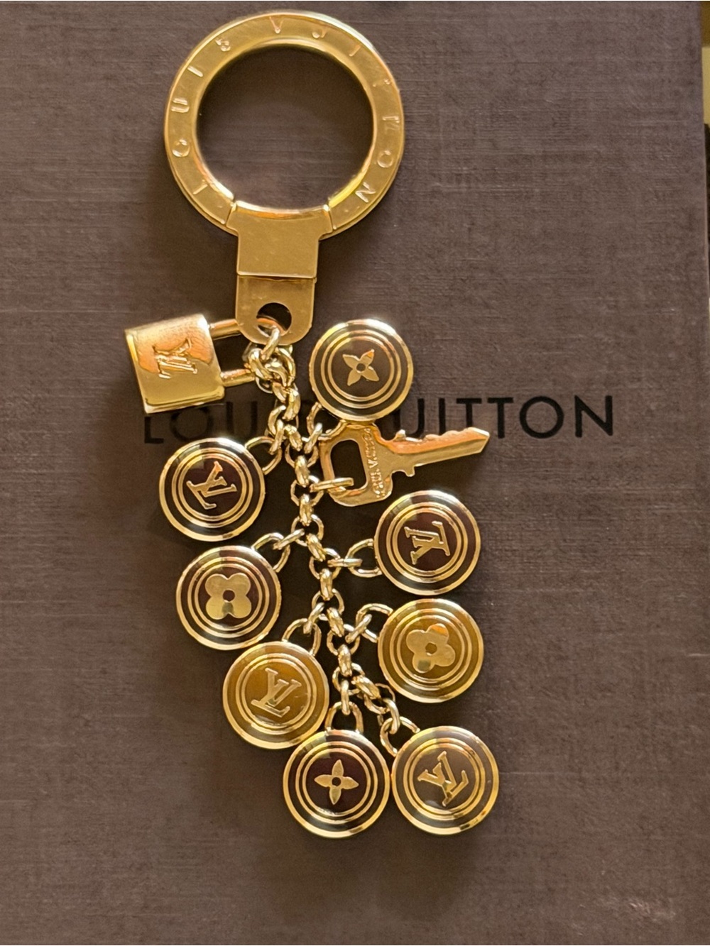 LOUIS VUITTON
Brown Pastilles Monogram Key Ring Holder